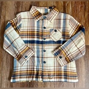Wonder Nation Toddler Boys Button Up Flannel Shirt Size 2T